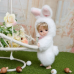 Premium Plush Bunny Baby Doll 10 inch Ultra-Soft Animal Costume Doll Toy Collectible Name Coco